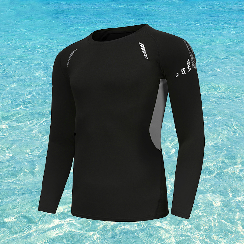 Black and gray bathing suit